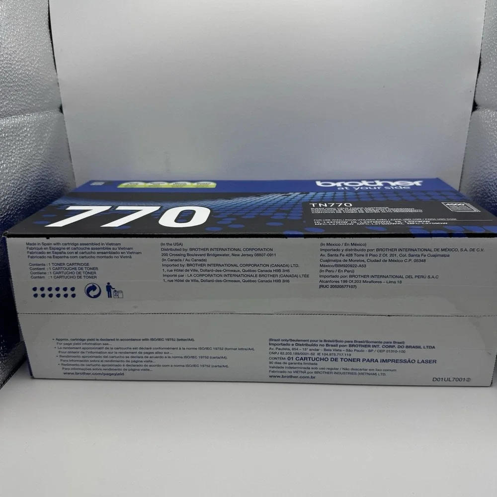 Brother TN770 4,500 Page-Yield Super High-Yield Toner - Black New Sealed